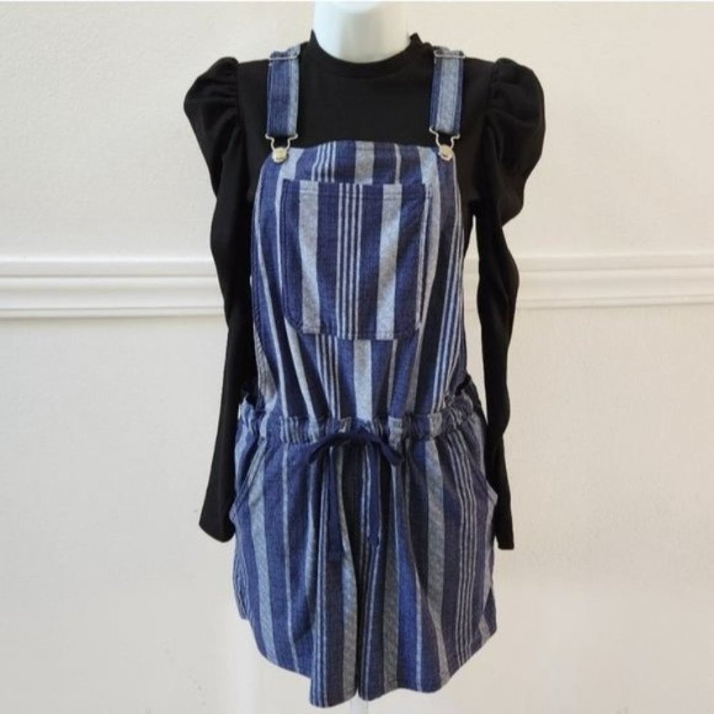 No Boundaries Juniors Shortalls Semi-fitted Dark Navy Str - Picture 3 of 15